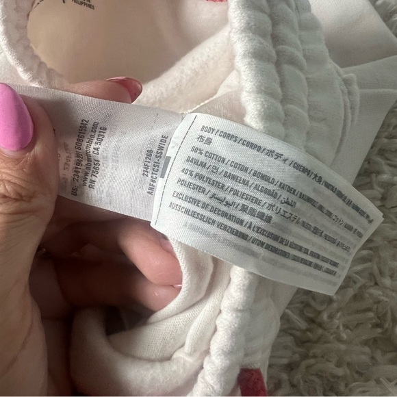 Abercrombie kids Red and White Sweat Set Hoodie and Joggers Size 9/10 - Picture 9 of 11